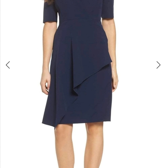 Maggy London Navy Blue Dress Size 12 - Picture 4 of 11